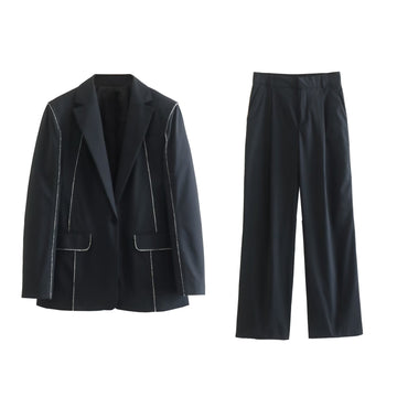 Straight Fit Long Blazer