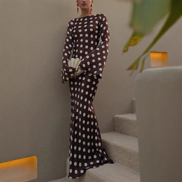 Polka Dot Evening Dress
