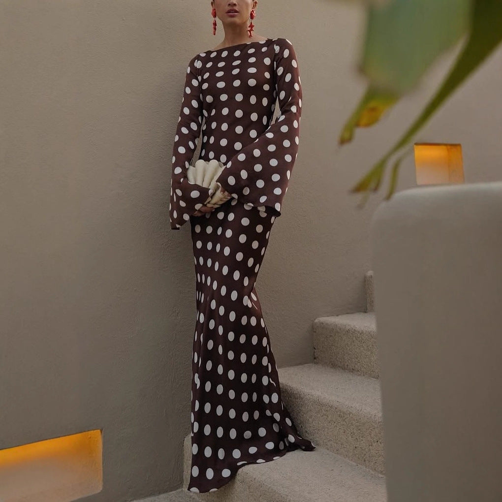 Polka Dot Evening Dress