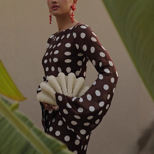Polka Dot Evening Dress