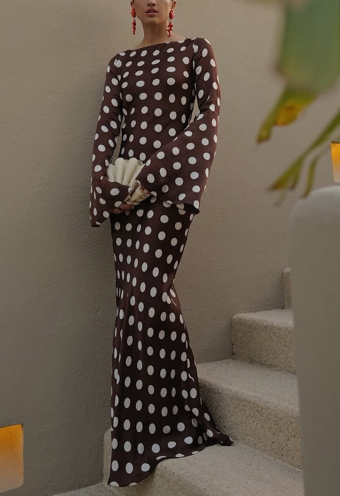 Polka Dot Evening Dress