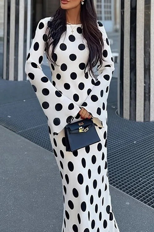 Polka Dot Evening Dress