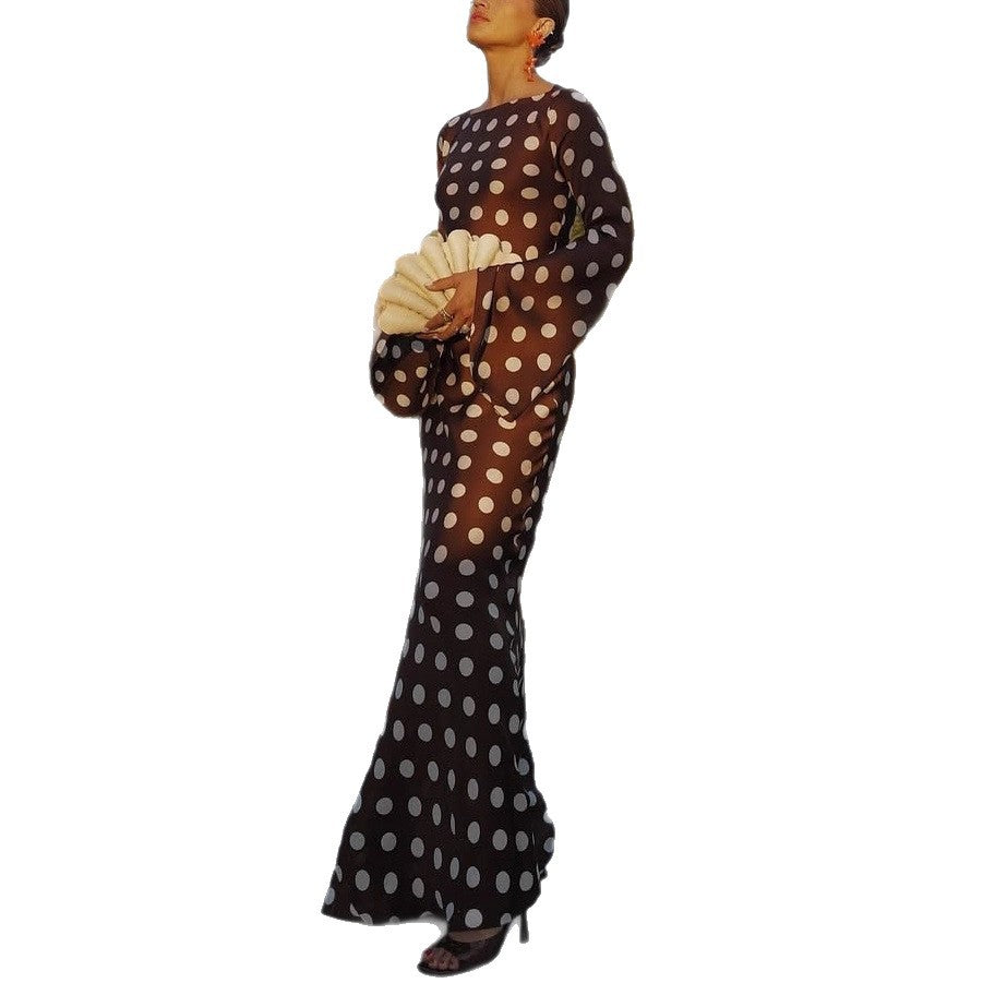 Polka Dot Evening Dress